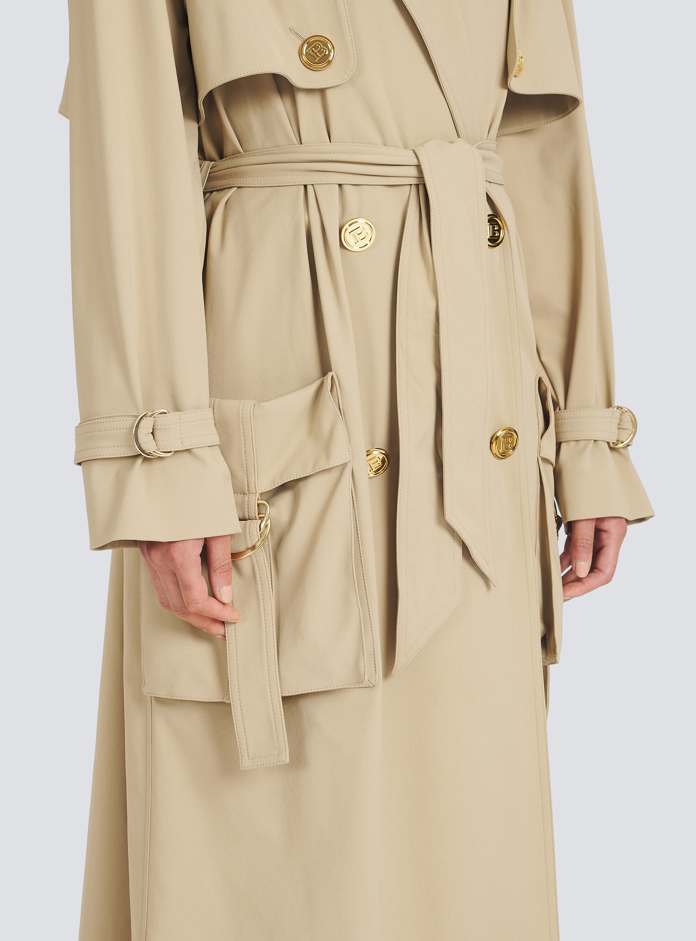 Gabardine trench coat - Women | BALMAIN