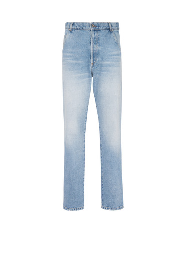 Straight cut cotton jeans