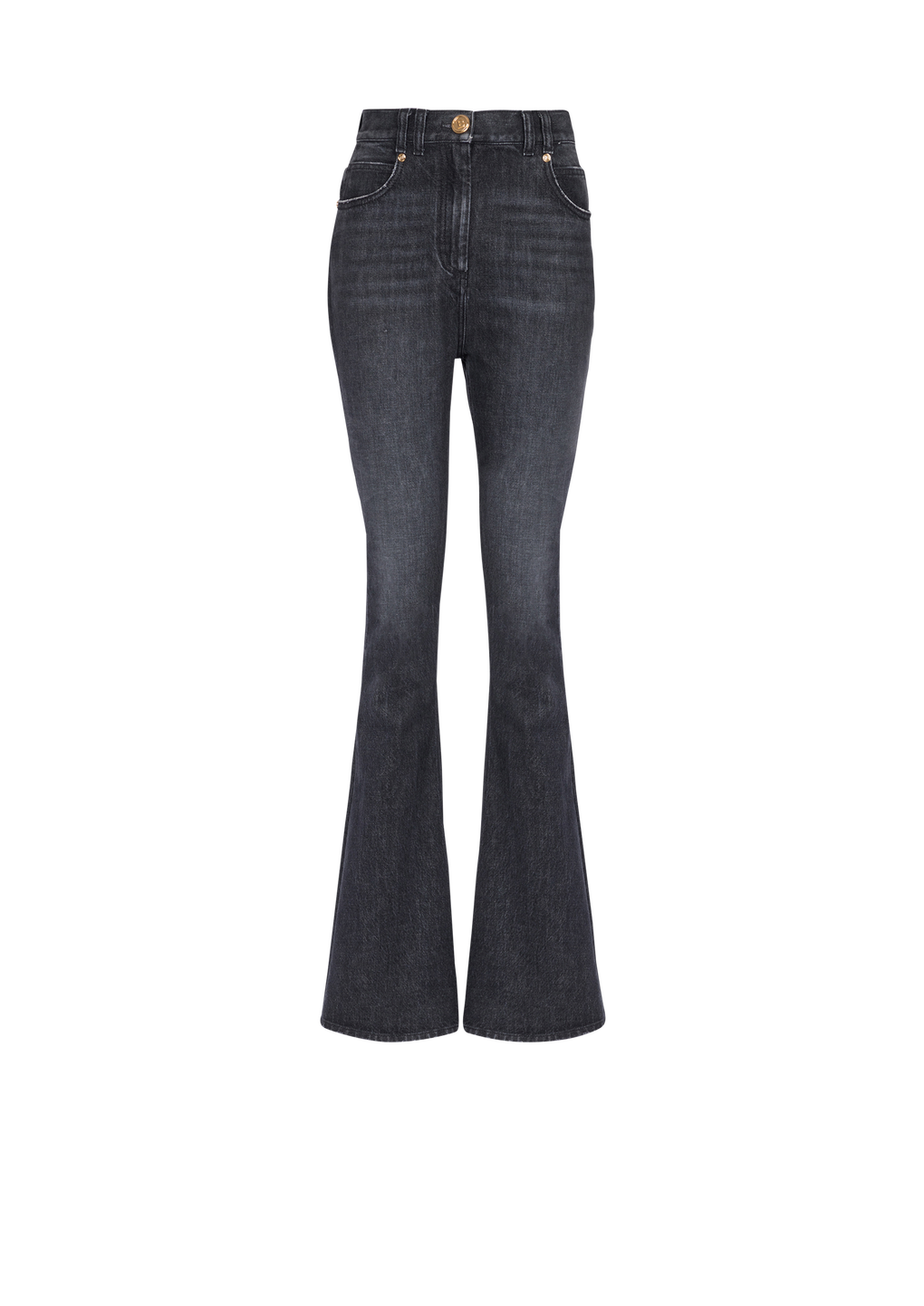 Eco-designed bootcut jeans, black, hi-res