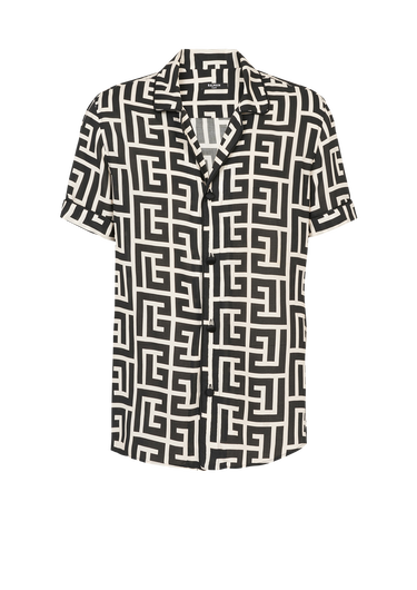 Maxi Balmain monogram print eco-designed shirt