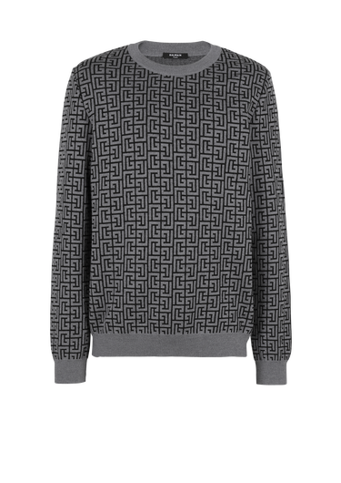 Wool jumper with Balmain monogram